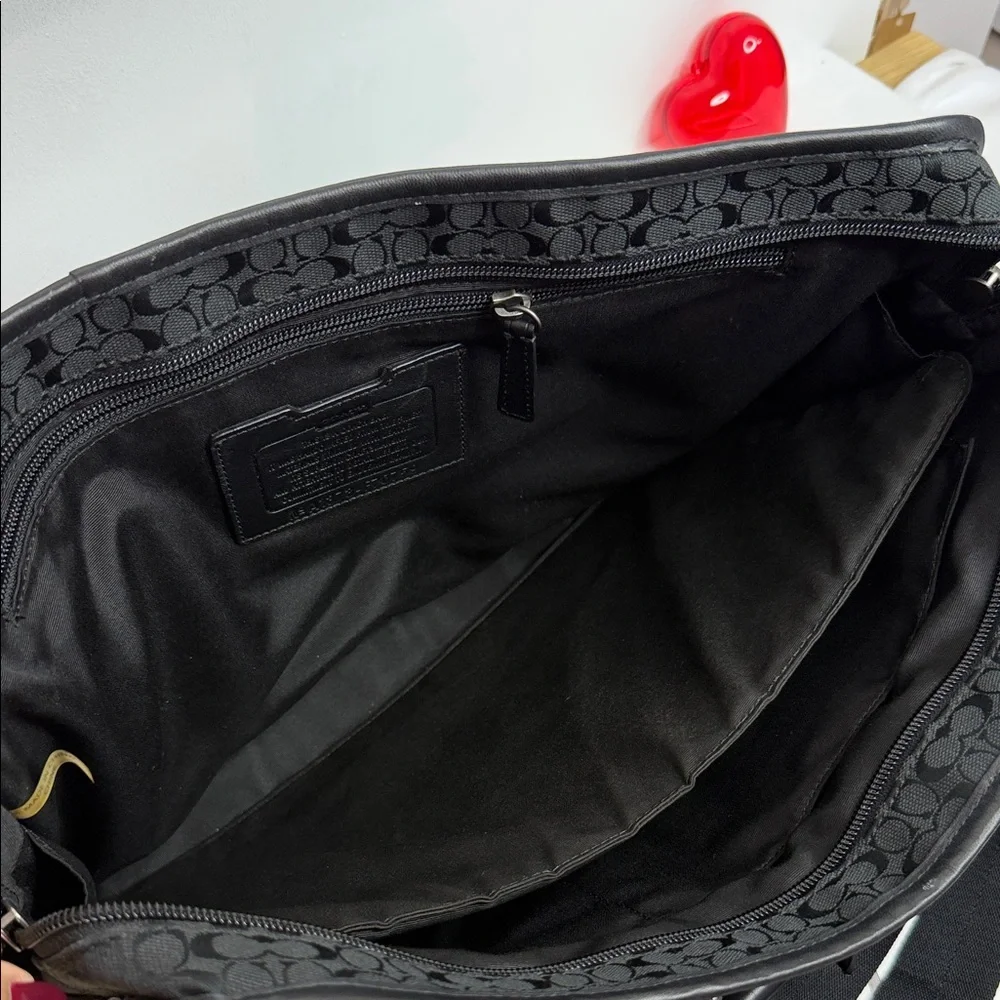 Coach F70759 Black Signature Men's Briefcase